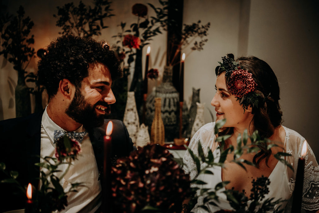 décoration table mariage d'hiver, domaine de Pan, Pays de la Loire
