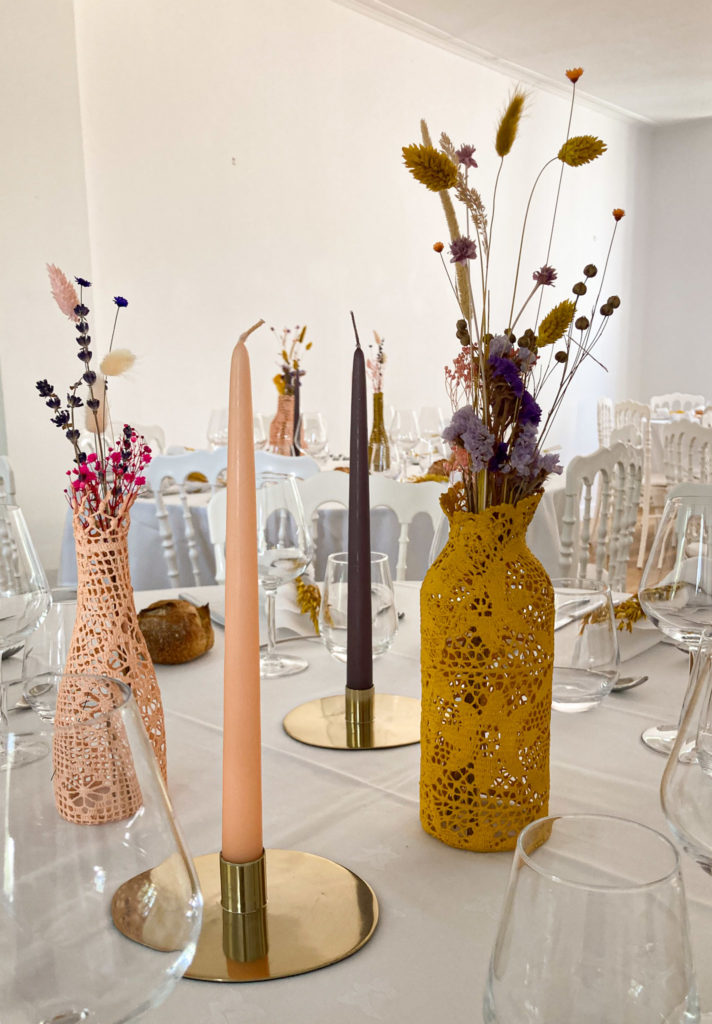 décoration mariage moderne, romantique et coloré au Manoir Les Landes Blanches. Les Sorinières. Loire Atlantique